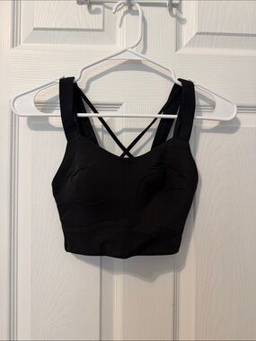 lululemon athletica Black Cross-Back Longline Sports Bra